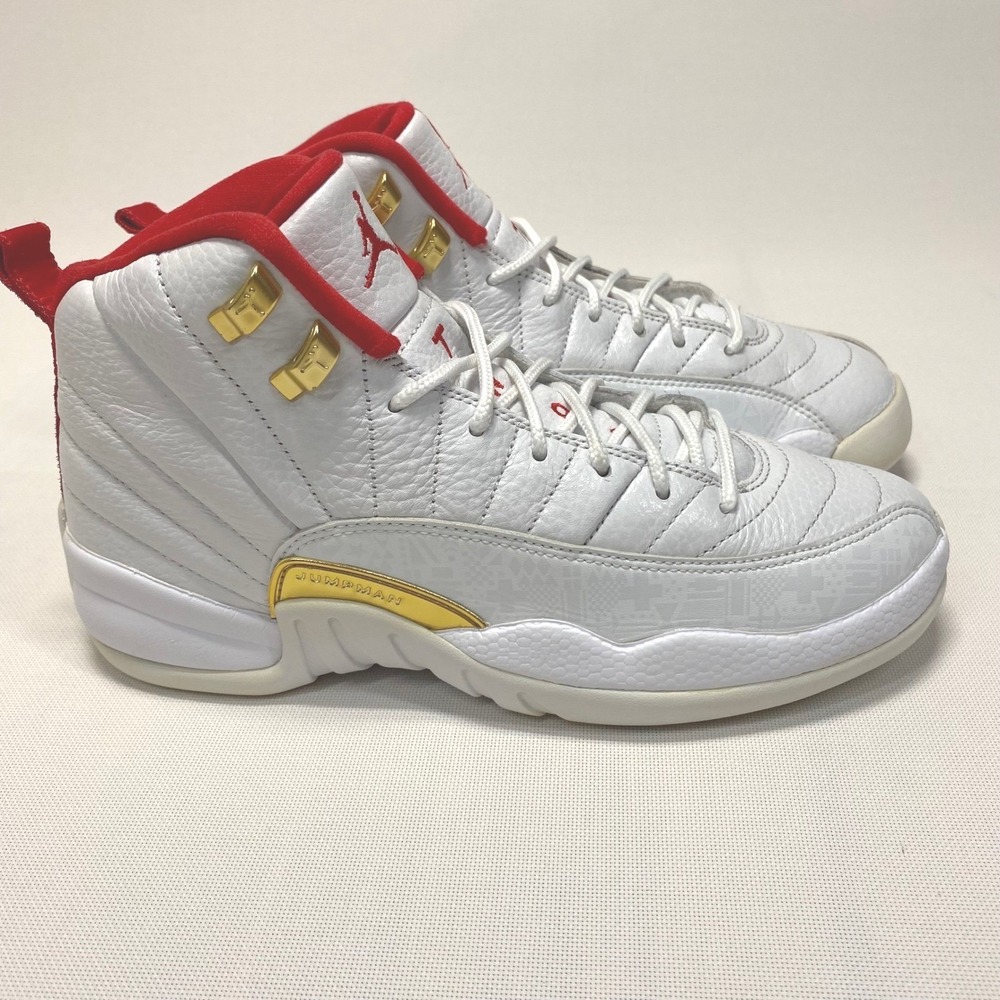Air Jordan 12 Chinese New Year White Red Youth 6.5Y Women's 8